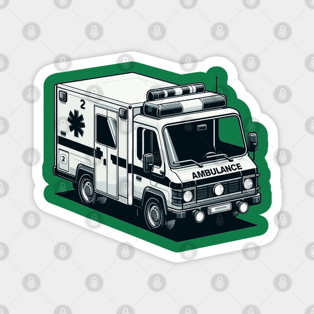Ambulance Magnet by Vehicles-Art