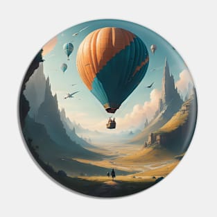 Landscape with balloons Pin