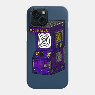 polybius, retro gaming myth. CIA cartoon. Phone Case