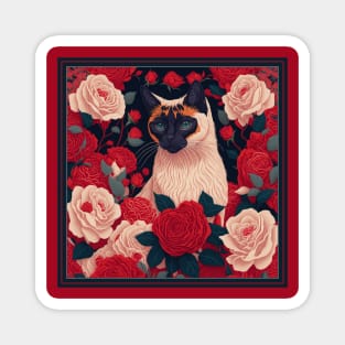 balinese cat. Style vector (red version balinese cat) Magnet