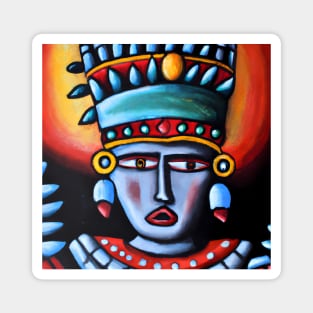 Ancient God, Mexican Mythology Magnet