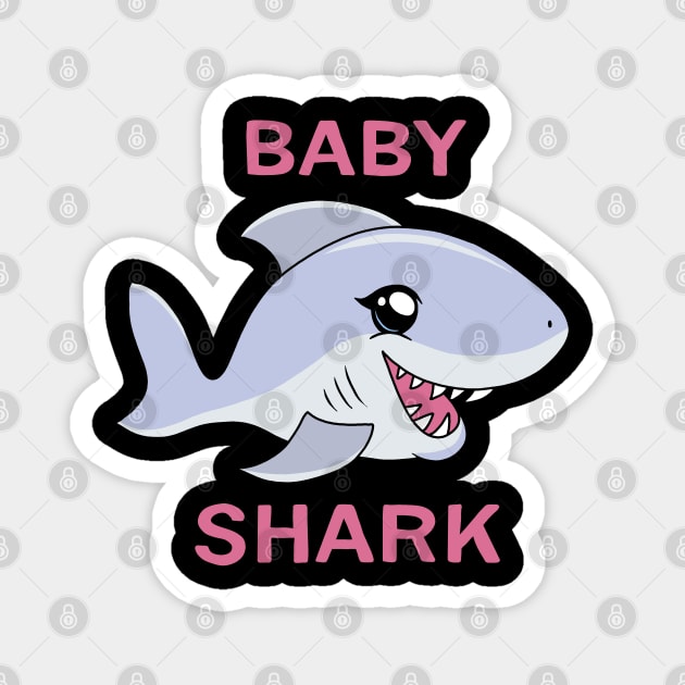 Kawaii Baby Shark Magnet by valentinahramov