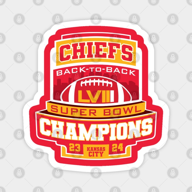 Chiefs B2B Super Bowl Champions Magnet by Nagorniak