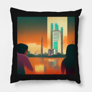 Dhaka | Comics style Pillow