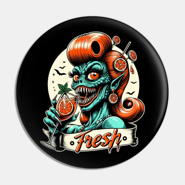 Aperol Spritz Fresh Monster Lady Pin by ravensart