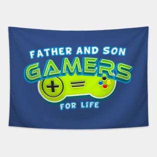 Father and Son Gamers For Life Tapestry