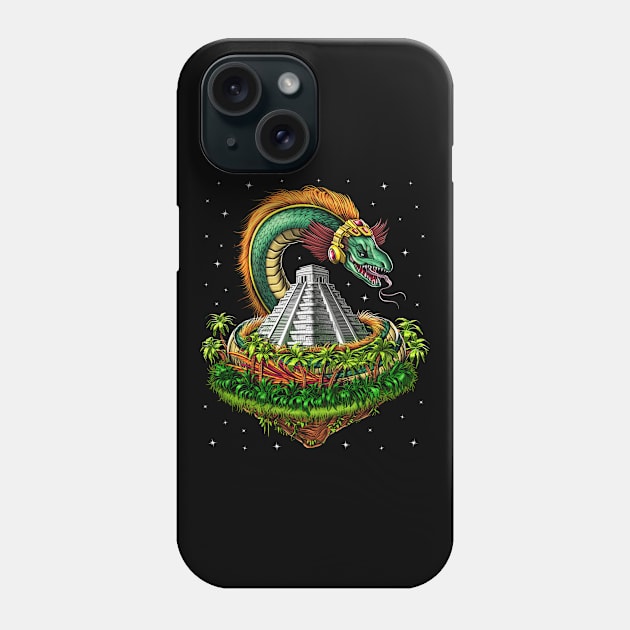 Quetzalcoatl Aztec Feathered Serpent God Phone Case by underheaven