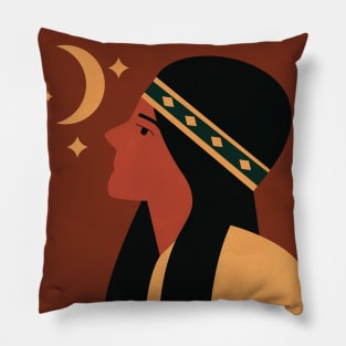 Boho Woman, Fashion Art Print, Boho Artwork Pillow