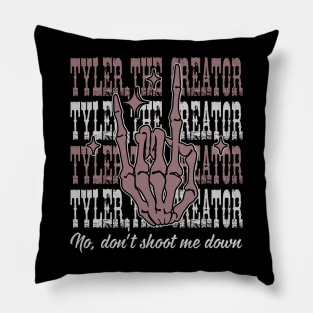 No, don't shoot me down Skeleton Country Music Lyrics Pillow