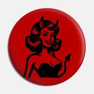 Retro Devil Girl Pin