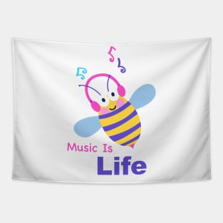 Honey bee with Music Tapestry