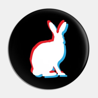 Easter Bunny Retro Movie Effect Color Divide Pin