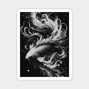 Monochromatic Karasu Black Koi Fish Magnet