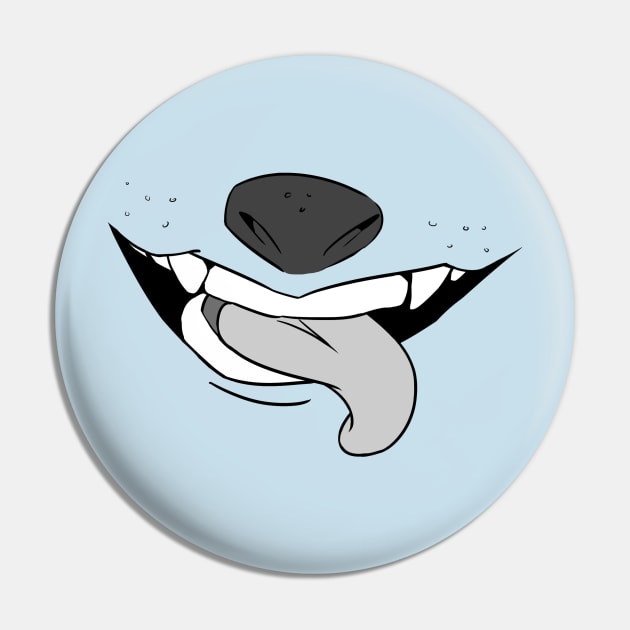 Furry Mouth Tongue Pin by kelsmister