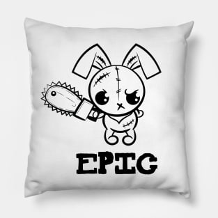 Epic Grumpy Voodoo Bunny Pillow