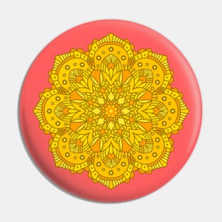 yellow mandala Pin