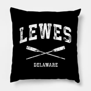 Lewes Delaware Nautical Crossed Oars Pillow