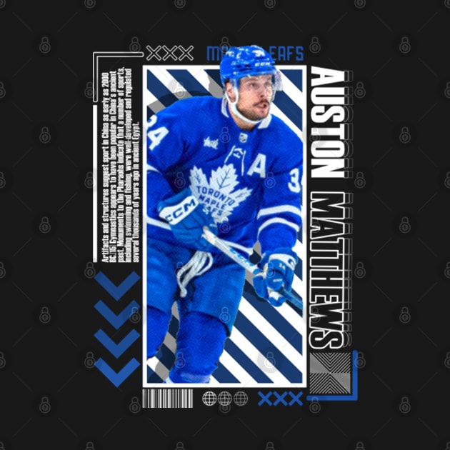 Auston Matthews Paper Poster Version 10 by art.Hamdan