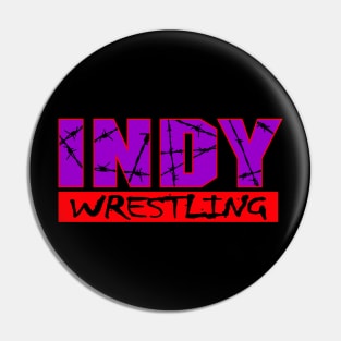 Indy Wrestling Outlined in Red Pin