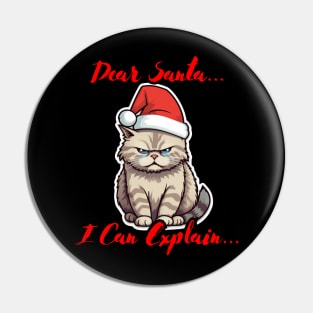 Dear Santa I Can Explain Pin