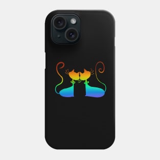 Cosmic Cats in Love (Rainbow) Phone Case