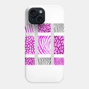 White and Pink Mixed Animal Print Phone Case