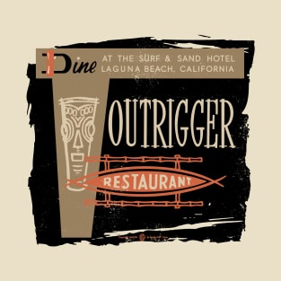 Vintage Outrigger Tiki Restaurant Distressed T-Shirt