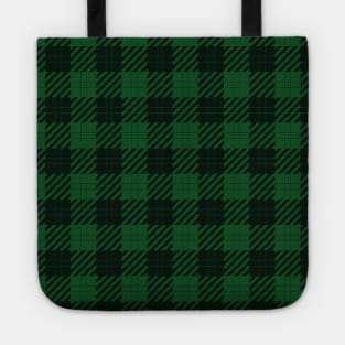 Checker Tartan Green and Black Tote