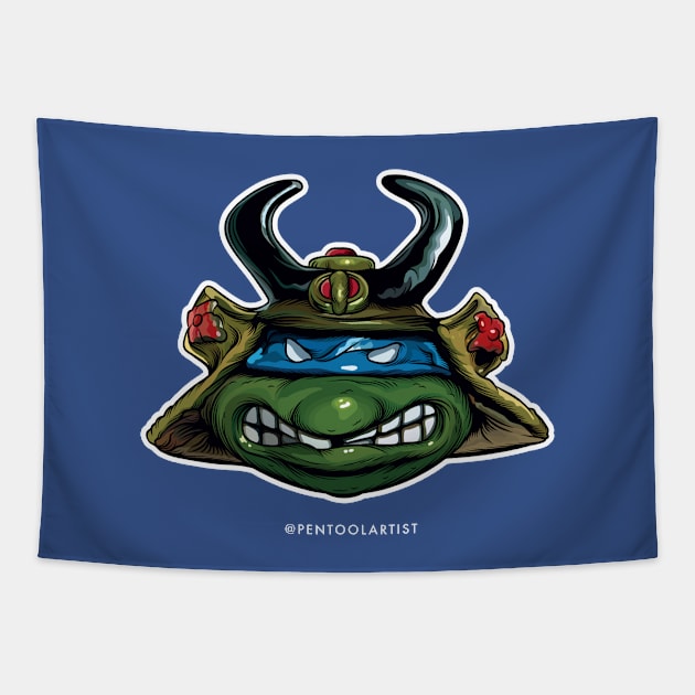 Samurai Mutant! Tapestry by pentoolarts