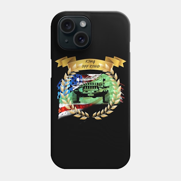 US Flag mountain 4x4 lifestyle Phone Case by WOS