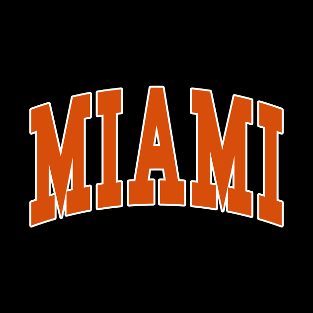 Miami - college university font letters text word basketball baseball softball volleyball hockey football lover fan player christmas birthday gift for men women kids mothers fathers day dad mom vintage retro by Fanboy04