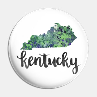 kentucky - calligraphy and abstract state outline Pin