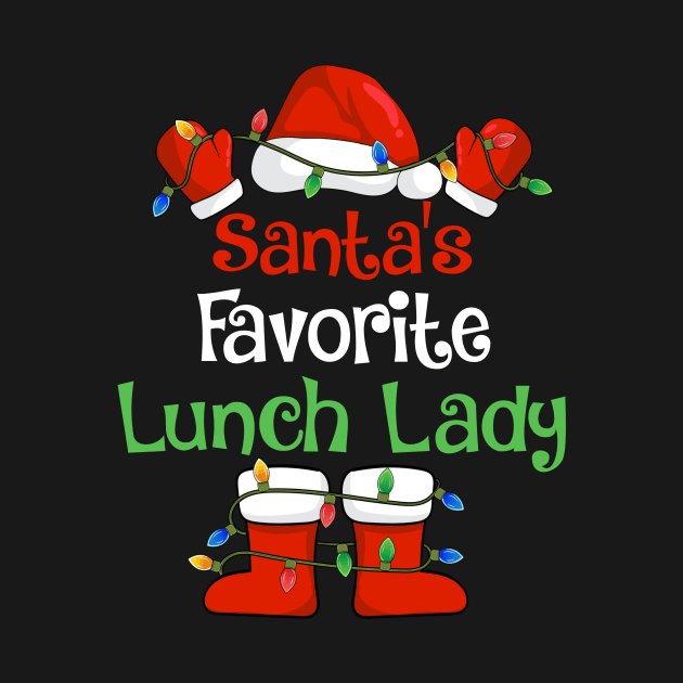 Santa's Favorite Lunch Lady Funny Christmas Pajamas by cloverbozic2259lda