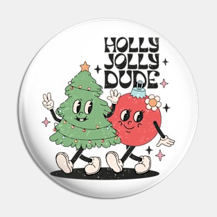 Retro Christmas Mascot Pin