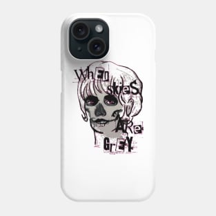 when skies are grey skull Phone Case