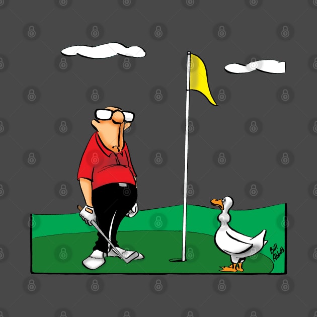 Funny Spectickles Golf Goose Cartoon Humor by abbottcartoons