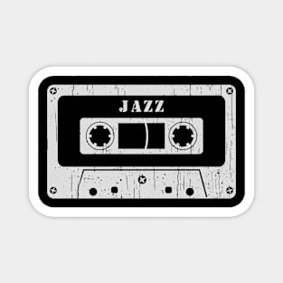 Jazz - Vintage Cassette White Magnet