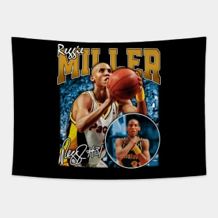 Reggie Miller Choke Sign Basketball Legend Signature Vintage Retro 80s 90s Bootleg Rap Style Tapestry