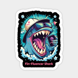 The Fin-Fluencer | A Shark T-Shirt Magnet