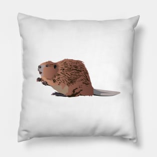 Brown Beaver Pillow