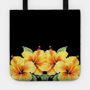 Yellow Hibiscus Flowers Tropical Tote