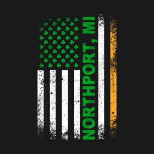 Irish American Flag NORTHPORT, MI T-Shirt