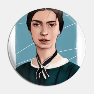 American Poet Emily Dickinson illustration Pin