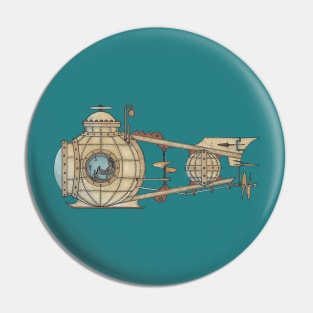 Steampunk Submarine Pin