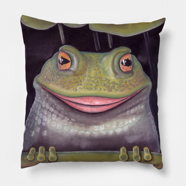 Funny smiling frog with big lips - Frog - Pillow