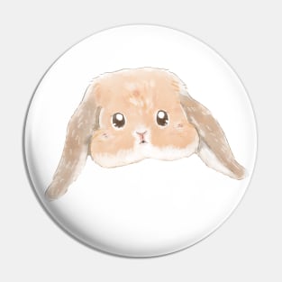 Bailey Holland Lop Cream Fawn Orange Rabbit Head Pin