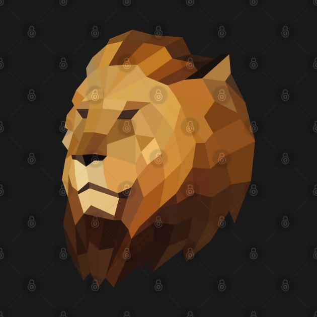 Geometric Lion Head by shaldesign