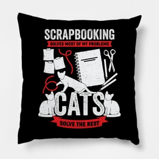 Scrapbooking Scrapbook Scrapbooker Cat Lover Gift Pillow