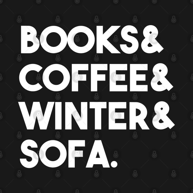 Books coffee winter sofa by eveline