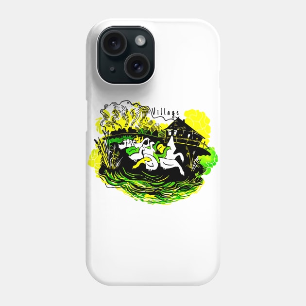 geese walk Phone Case by VicaVeresk